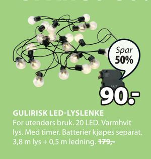 GULIRISK LED-LYSLENKE