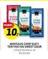 Woksaus Chop Suey, Teriyaki og Sweet Sour