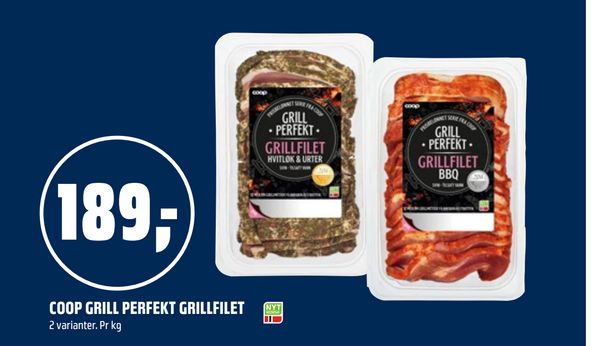 COOP GRILL PERFEKT GRILLFILET 2 varianter. Pr kg