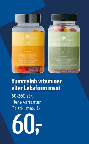 Yummylab vitaminer eller Lekaform maxi