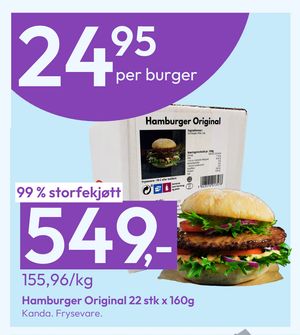 Hamburger Original 22 stk x 160g
