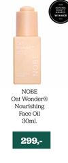 NOBE Oat Wonder® Nourishing Face Oil 30ml.