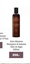 John Masters Shampoo & balsam Zinc & Sage