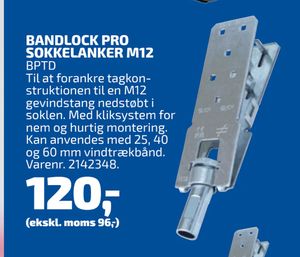 BANDLOCK PRO SOKKELANKER M12