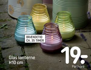 Glas lanterne H10 cm