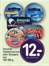 Amanda fiskekonserves eller Glyngøre tun 105-200 g