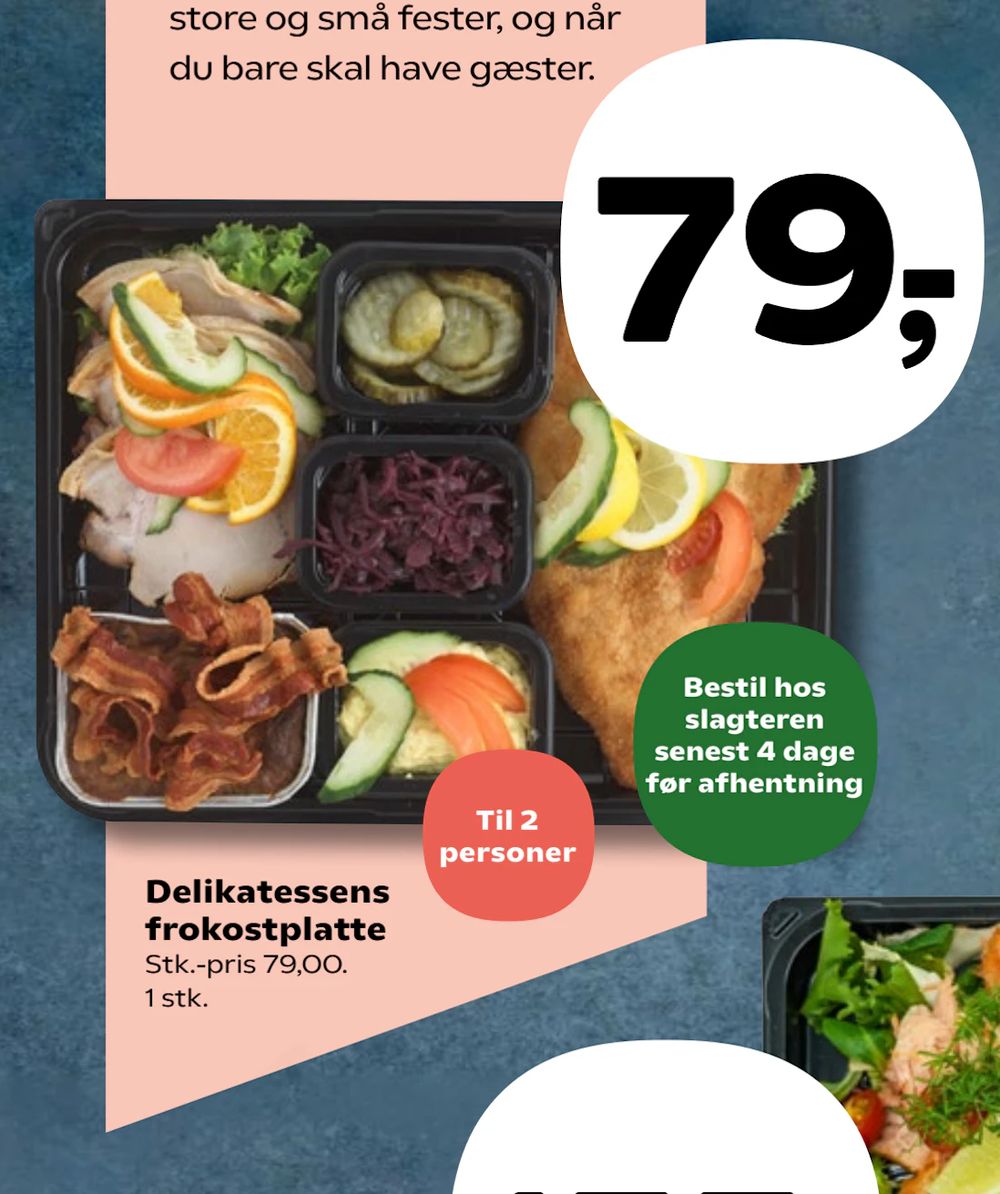 Tilbud på Delikatessens frokostplatte fra SuperBrugsen til 79 kr.