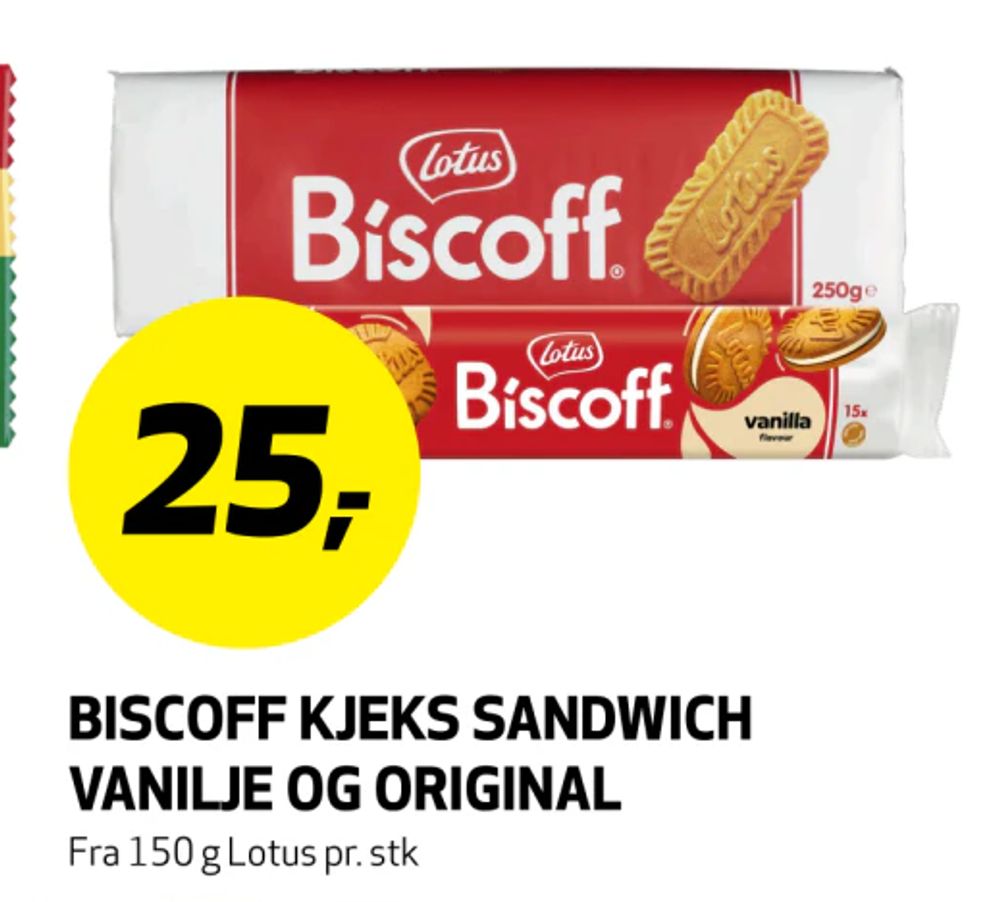Biscoff Kjeks Sandwich Vanilje og Original