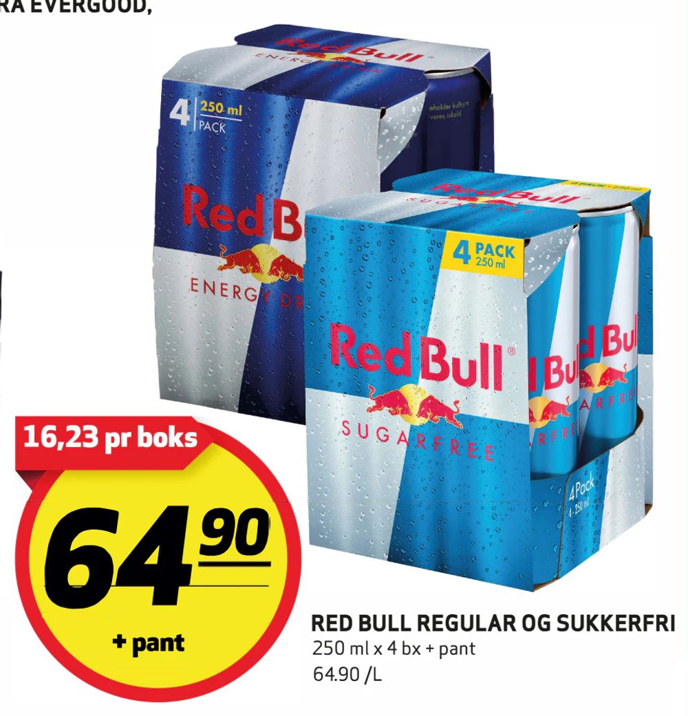 Red Bull Regular og Sukkerfri
