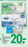 Lambi toiletpapir, køkkenruller eller 120 stk. håndklædeark 8 rl/705 g 4 rl/566 g