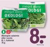 Økologisk salatmix eller rucola Kl. I, italiensk 75 g