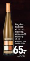 Dagobert, Racines et terrois Riesling, Alsace AOC Frankrig 75 cl