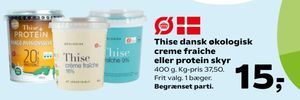 Thise dansk økologisk creme fraiche eller protein skyr