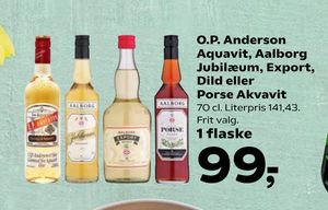 O.P. Anderson Aquavit, Aalborg Jubilæum, Export, Dild eller Porse Akvavit