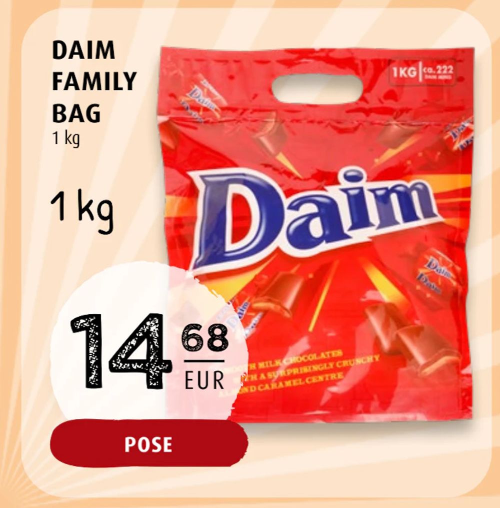 Tilbud på DAIM FAMILY BAG fra Scandinavian Park til 14,68 €