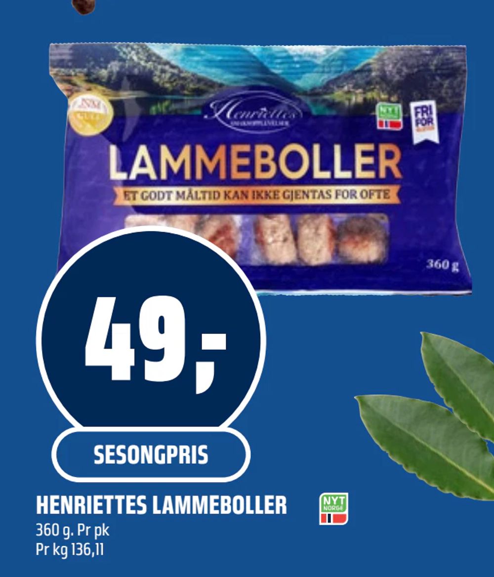 Henriettes Lammeboller