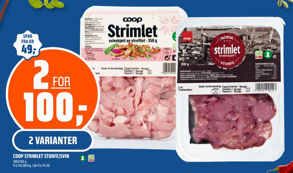 Coop Strimlet Storfe/Svin