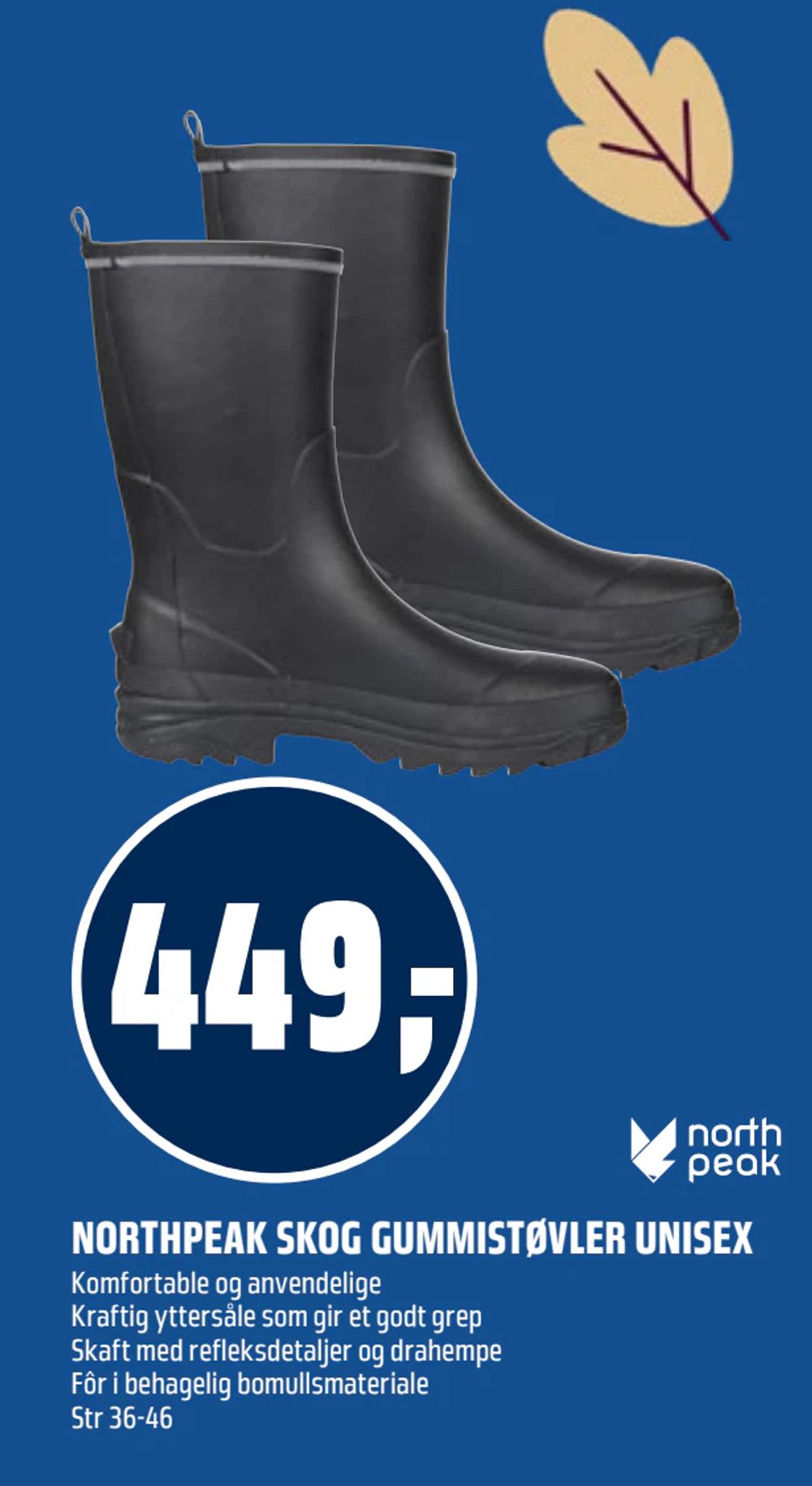 Northpeak Skog Gummistøvler Unisex