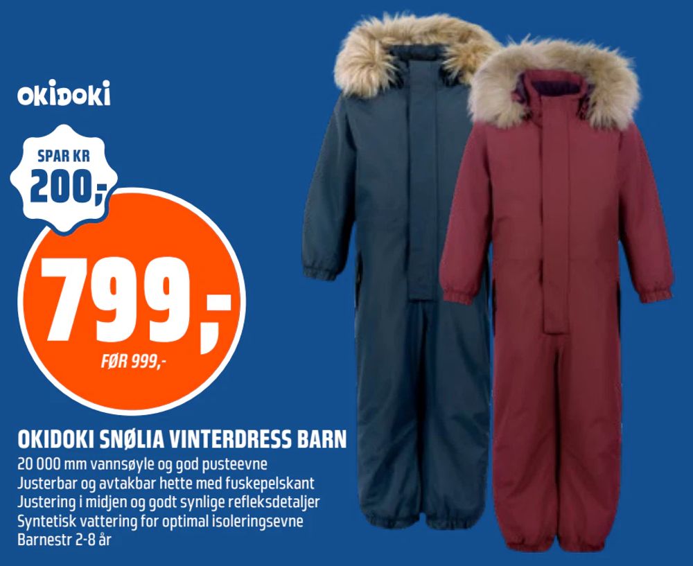 Okidoki Snølia Vinterdress Barn