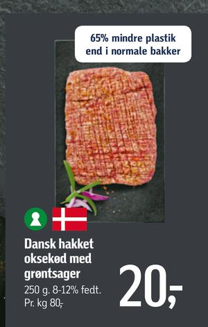 Dansk hakket oksekød med grøntsager