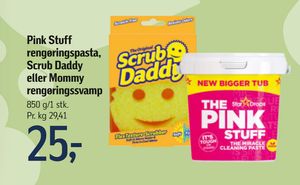 Pink Stuff rengøringspasta, Scrub Daddy eller Mommy rengøringssvamp