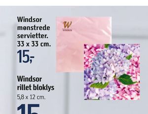 Windsor mønstrede servietter
