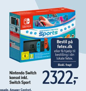 Nintendo Switch konsol inkl. Switch Sport