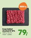 Coop hakket oksekød 8-12%