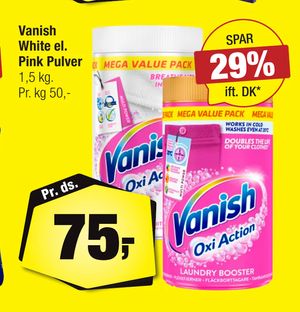 Vanish White el. Pink Pulver