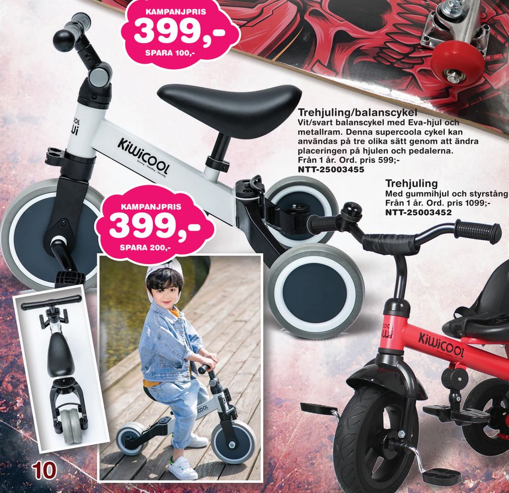 Erbjudanden på Trehjuling/balanscykel från Lekextra för 399 kr
