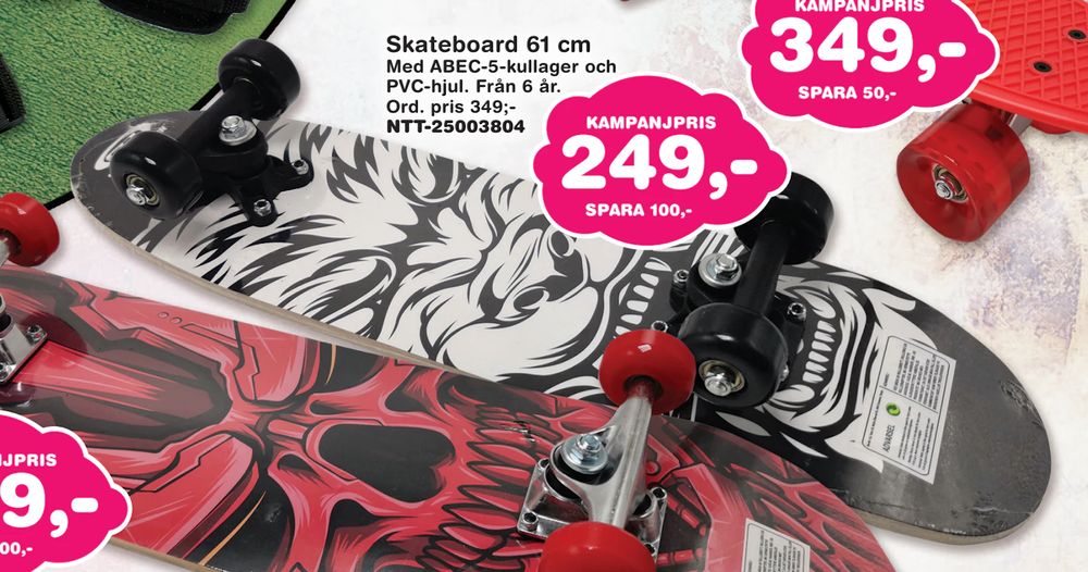 Erbjudanden på Skateboard 61 cm från Lekextra för 249 kr