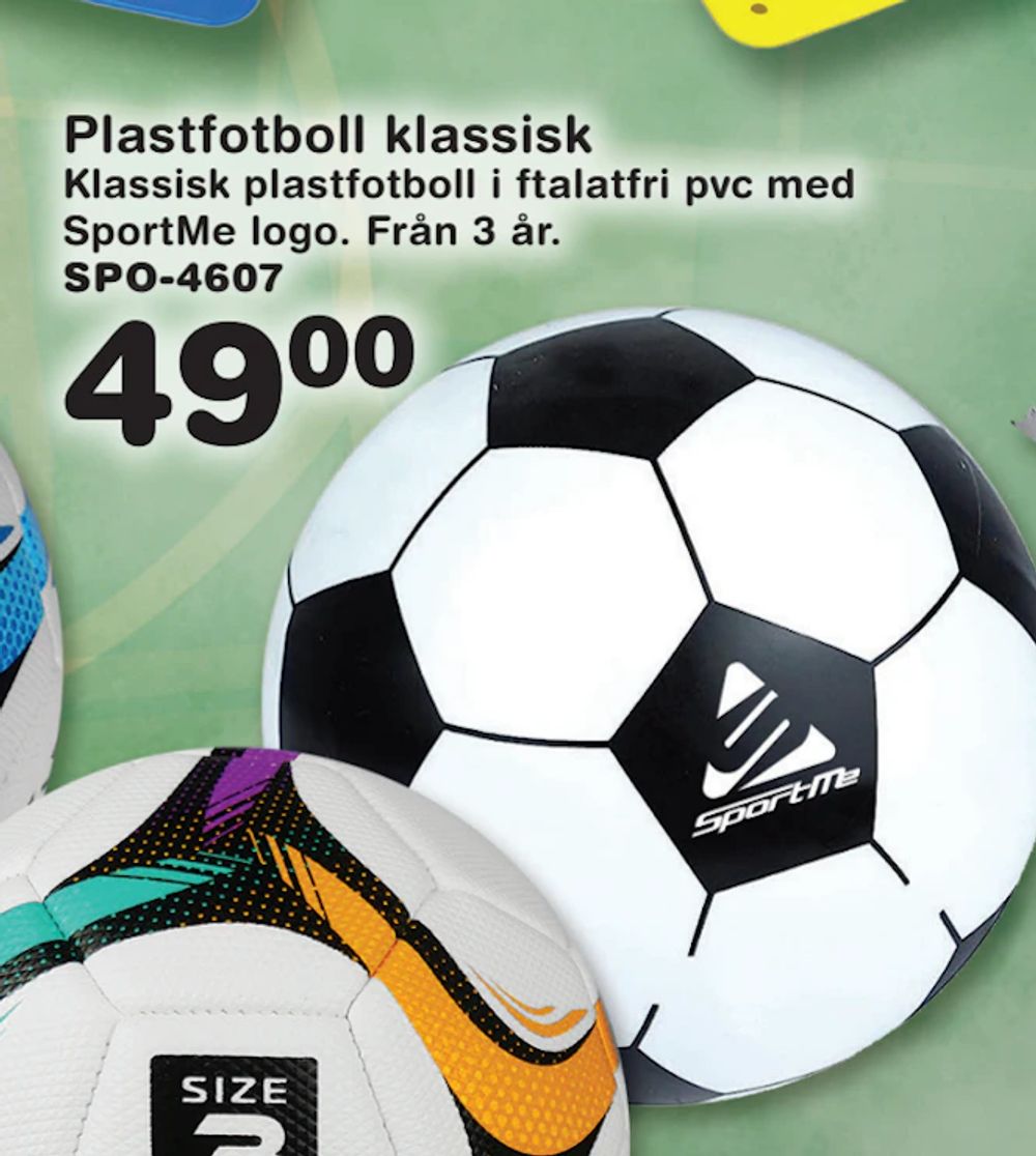 Erbjudanden på Plastfotboll klassisk från Lekextra för 49 kr
