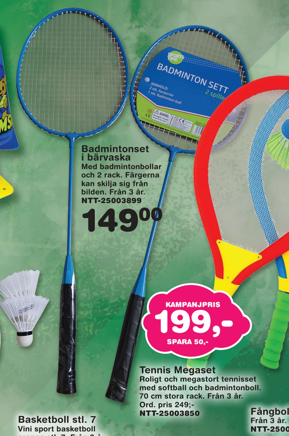 Erbjudanden på Badmintonset i bärvaska från Lekextra för 149 kr