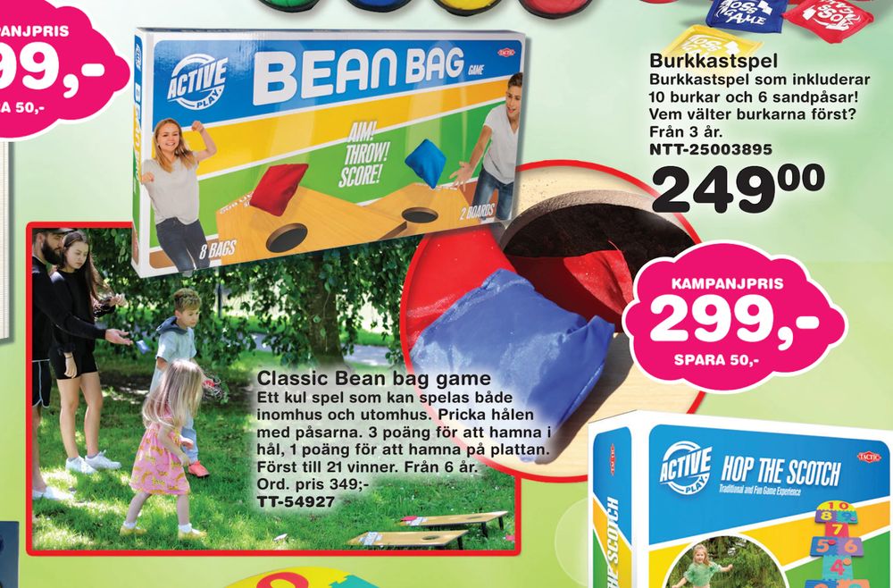 Erbjudanden på Classic Bean bag game från Lekextra för 299 kr