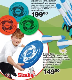 Simba Toys Mega Flying Disc, 3 olika