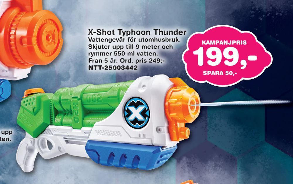 Erbjudanden på X-Shot Typhoon Thunder från Lekextra för 199 kr