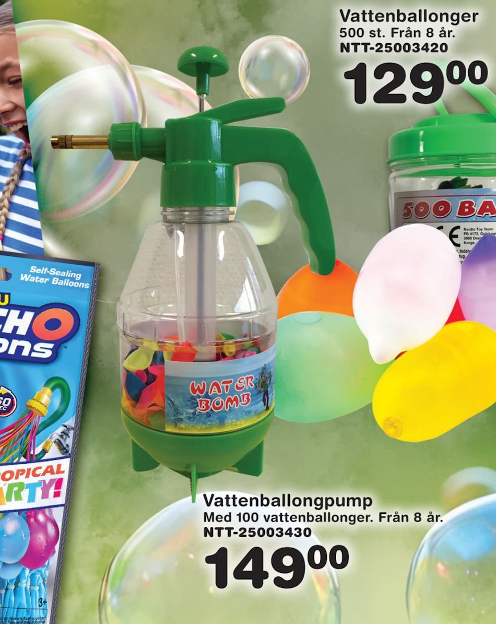 Erbjudanden på Vattenballongpump från Lekextra för 149 kr
