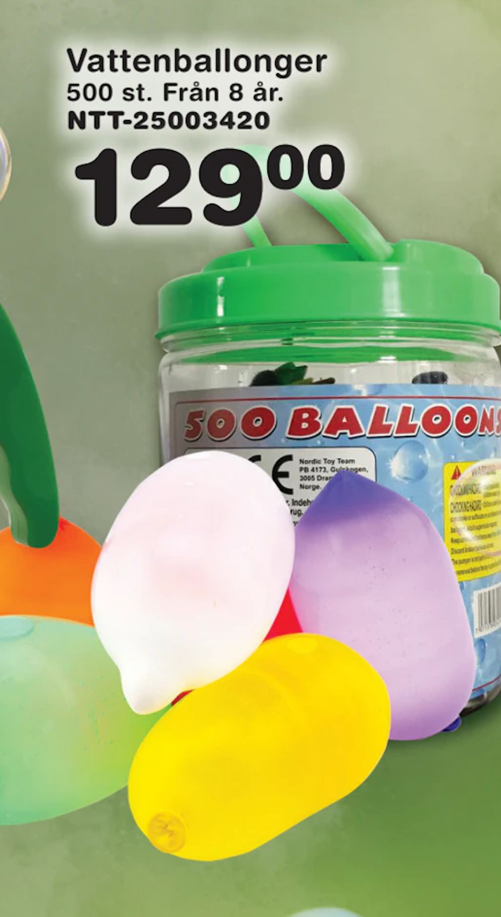 Erbjudanden på Vattenballonger från Lekextra för 129 kr