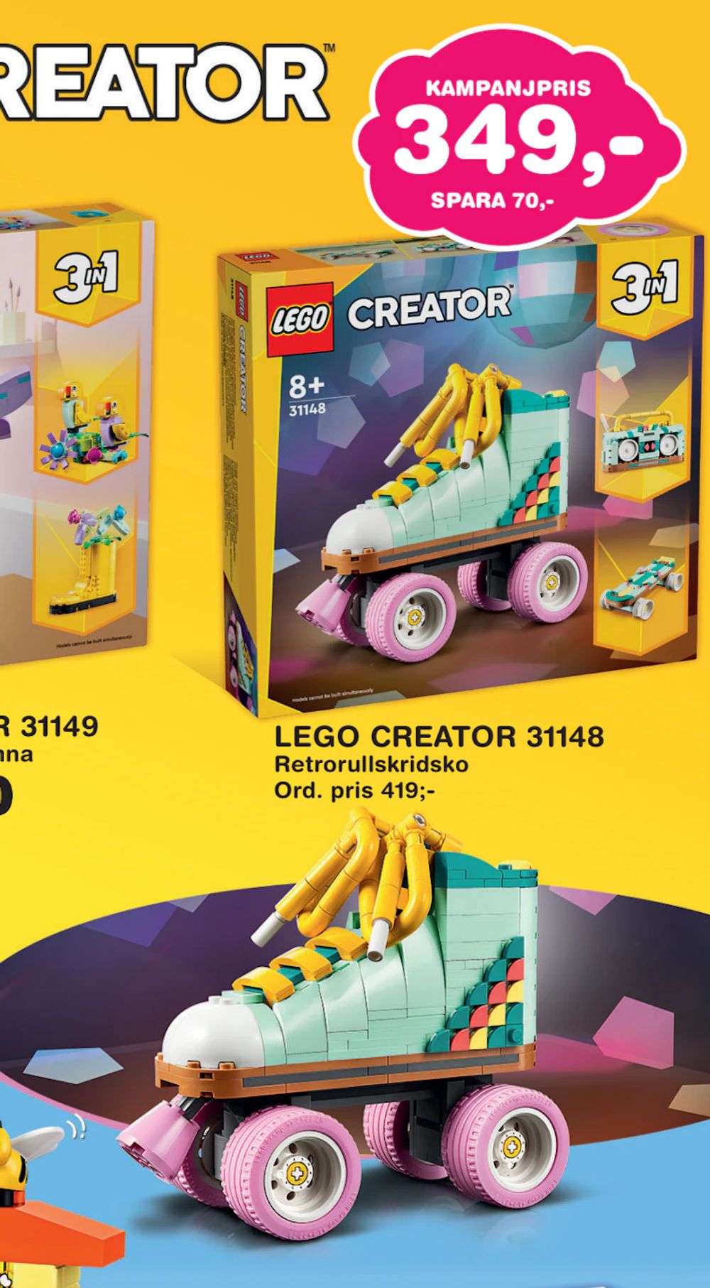 Erbjudanden på LEGO CREATOR 31148 från Lekextra för 349 kr
