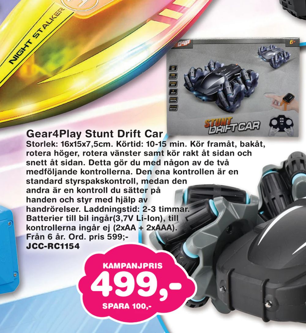 Erbjudanden på Gear4Play Stunt Drift Car från Lekextra för 499 kr