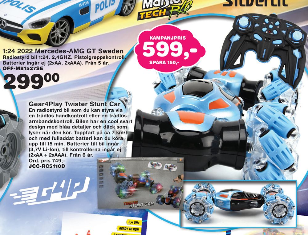 Erbjudanden på Gear4Play Twister Stunt Car från Lekextra för 599 kr