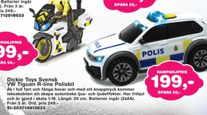 Dickie Toys Svensk VW Tiguan R-line Polisbil