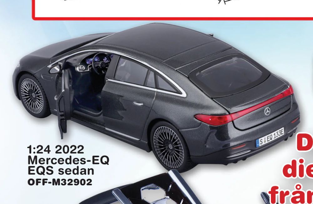 Erbjudanden på 1:24 2022 Mercedes-EQ EQS sedan från Lekextra för 299 kr