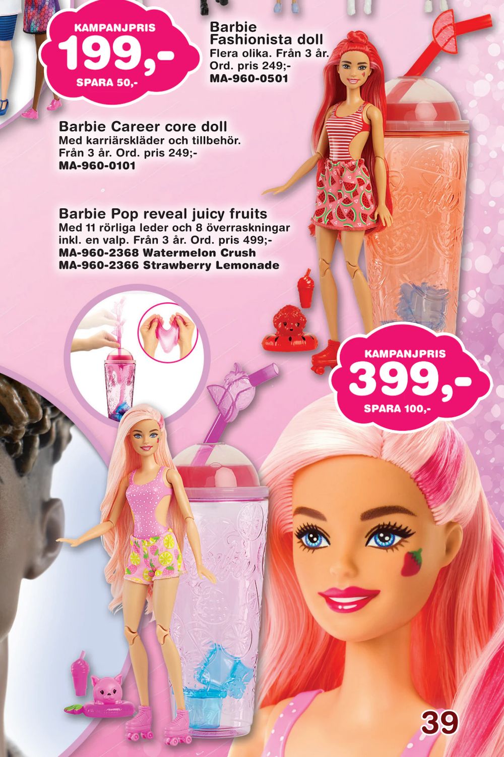 Erbjudanden på Barbie Pop reveal juicy fruits från Lekextra för 399 kr