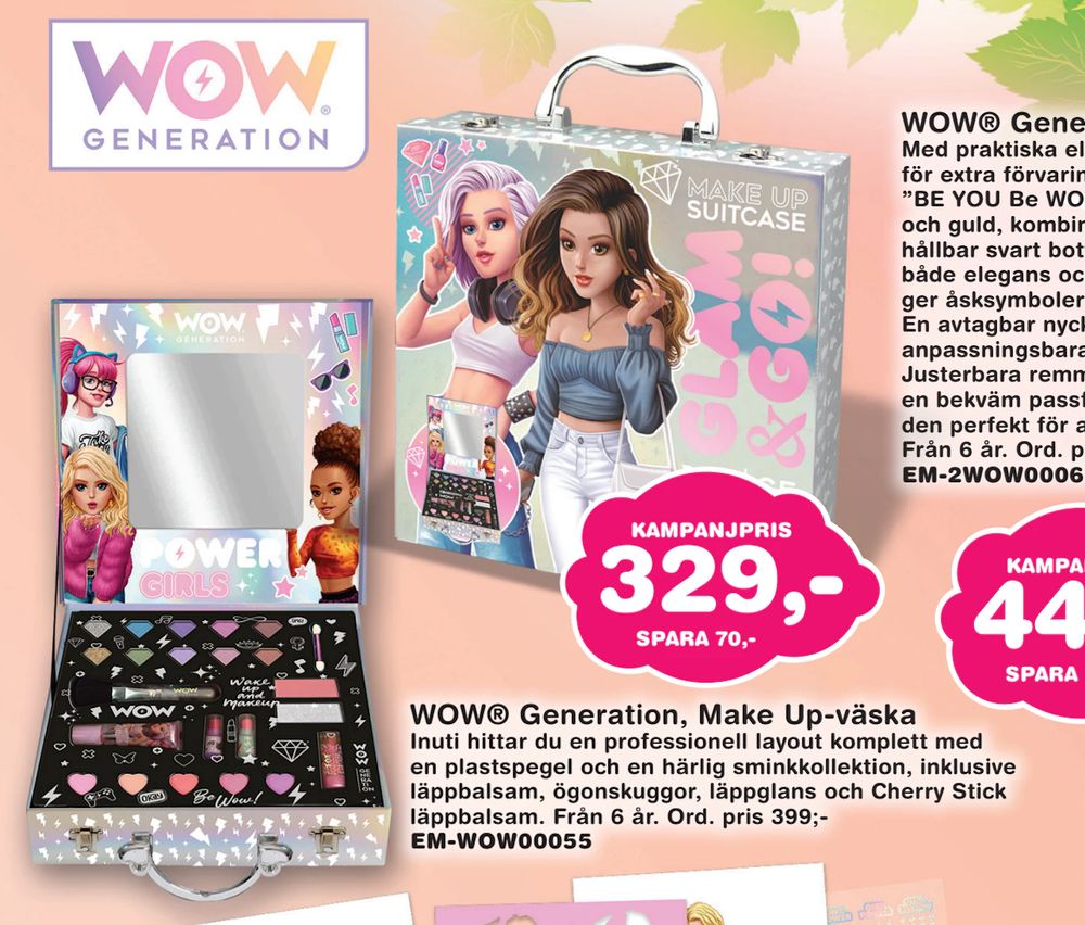 Erbjudanden på WOW® Generation, Make Up-väska från Lekextra för 329 kr