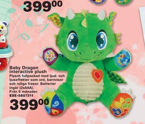 Baby Dragon interactive plush