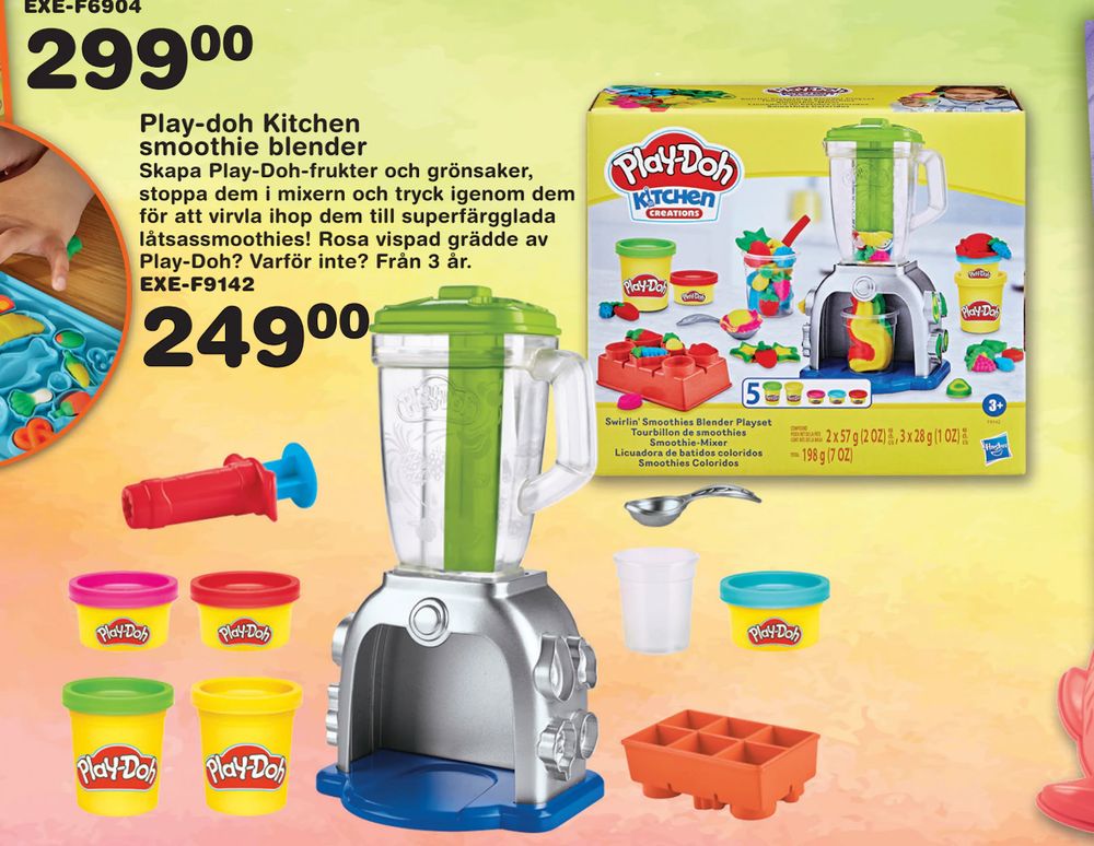 Erbjudanden på Play-doh Kitchen smoothie blender från Lekextra för 249 kr