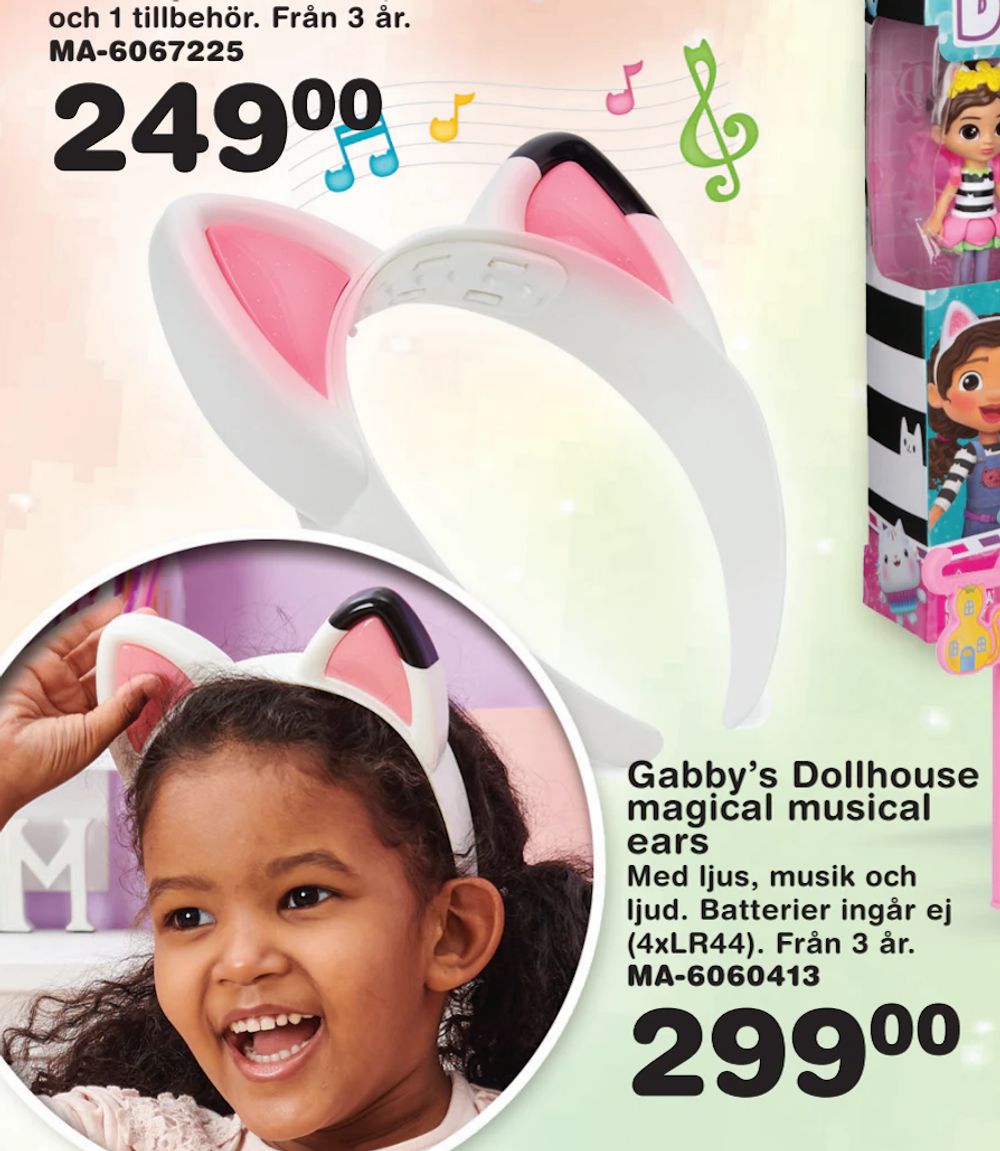 Erbjudanden på Gabby’s Dollhouse magical musical ears från Lekextra för 299 kr