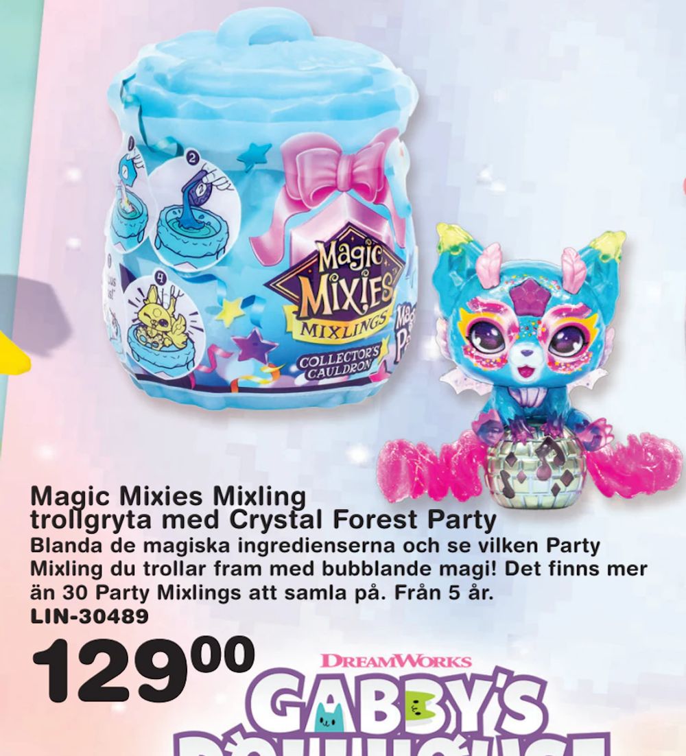 Erbjudanden på Magic Mixies Mixling trollgryta med Crystal Forest Party från Lekextra för 129 kr
