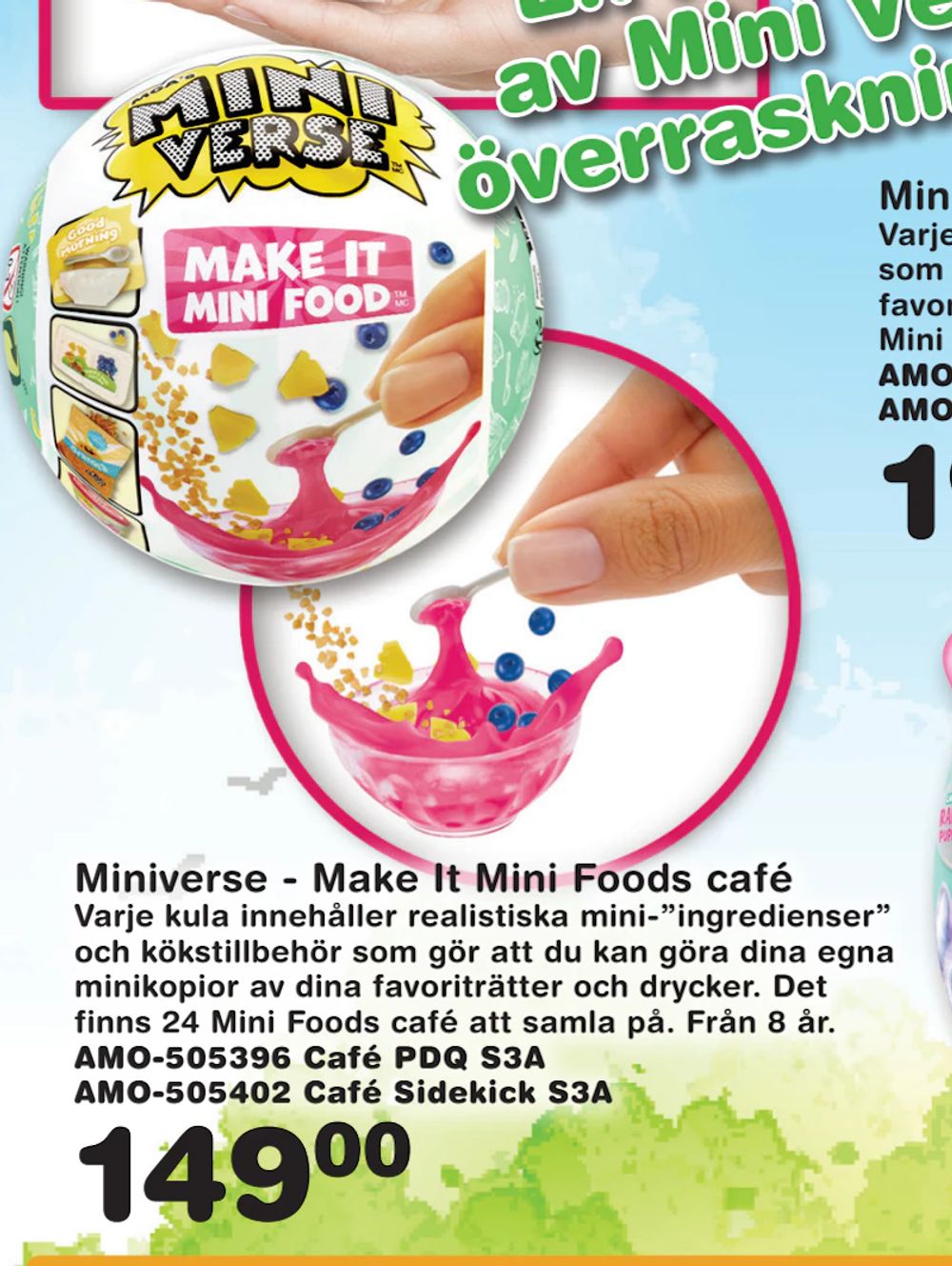 Erbjudanden på Miniverse - Make It Mini Foods café från Lekextra för 149 kr